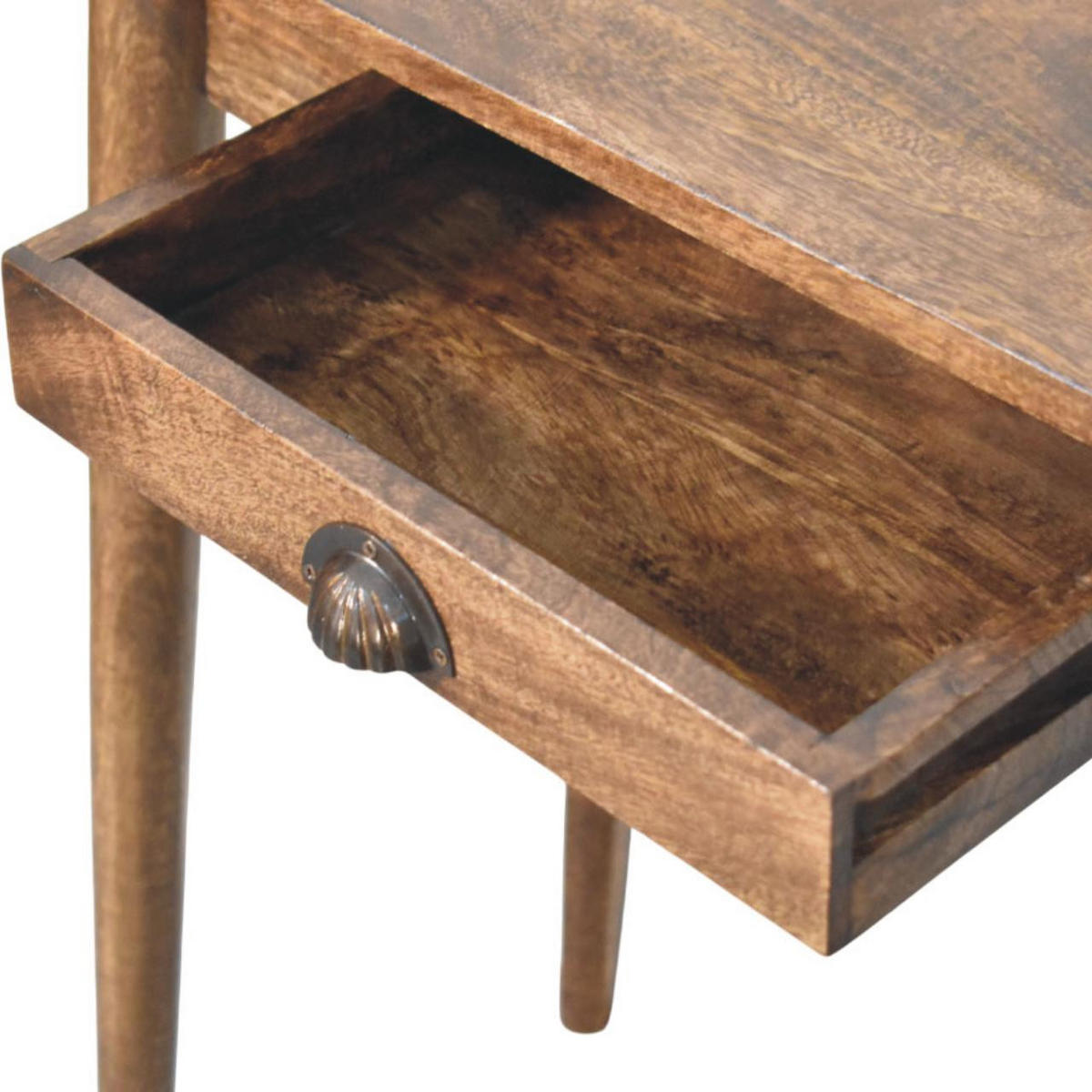 SCHREIBTISCH Klassisches Grau-Finish, 1 Schublade, Dunkelbraun - Dunkelbraun/Braun, Holz (80/35/77cm) - Artisan Furniture