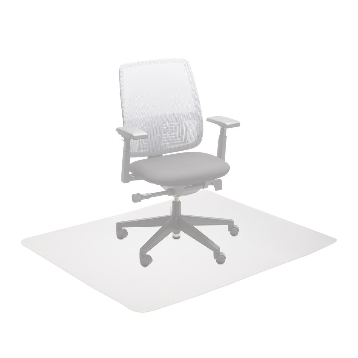 BÜROSTUHLUNTERLAGE - Weiß, Kunststoff (150/120cm) - Relaxdays