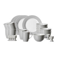 FRÜHSTÜCKSSERVICE Doppio grau 24er Set - Grau, Keramik (1/1/1cm) - Ritzenhoff Breker