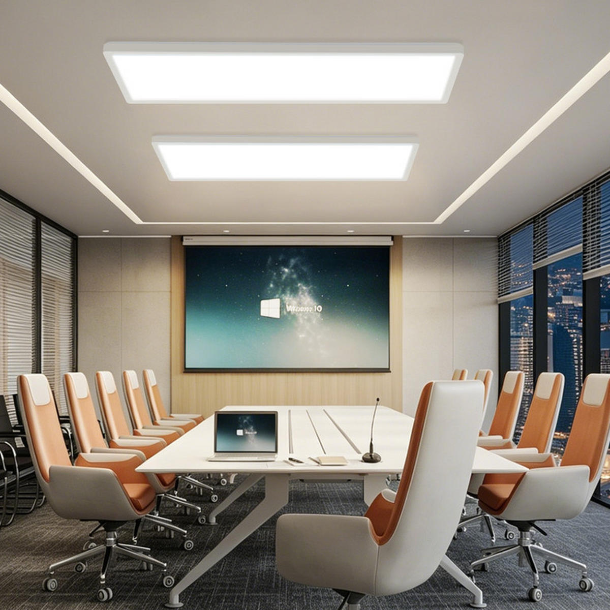 LED DECKENLEUCHTE Panel Schwarz 20/58/3cm - Schwarz, Kunststoff (58/20/3cm) - Nettlife