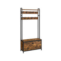 GARDEROBENSTÄNDER WARSAW - Braun, Holzwerkstoff (85/180/30cm) - Hansiro