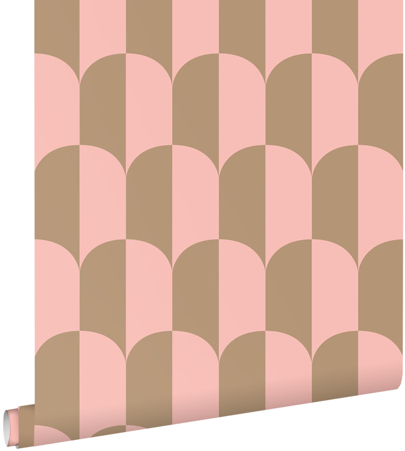 TAPETE Art Decó Muster 53 cm x 10.05 m - Pink, Papier (53/1000cm) - ESTAhome