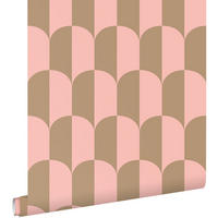 TAPETE Art Decó Muster 53 cm x 10.05 m - Pink, Papier (53/1000cm) - ESTAhome