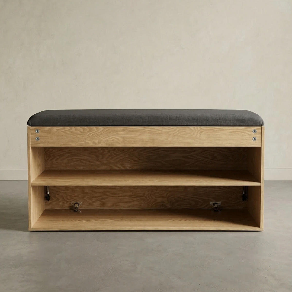 SCHUHSCHRANK Tori 100/50/35 cm Sitzbank - Braun, Holzwerkstoff (100/50/35cm) - BOXIMO