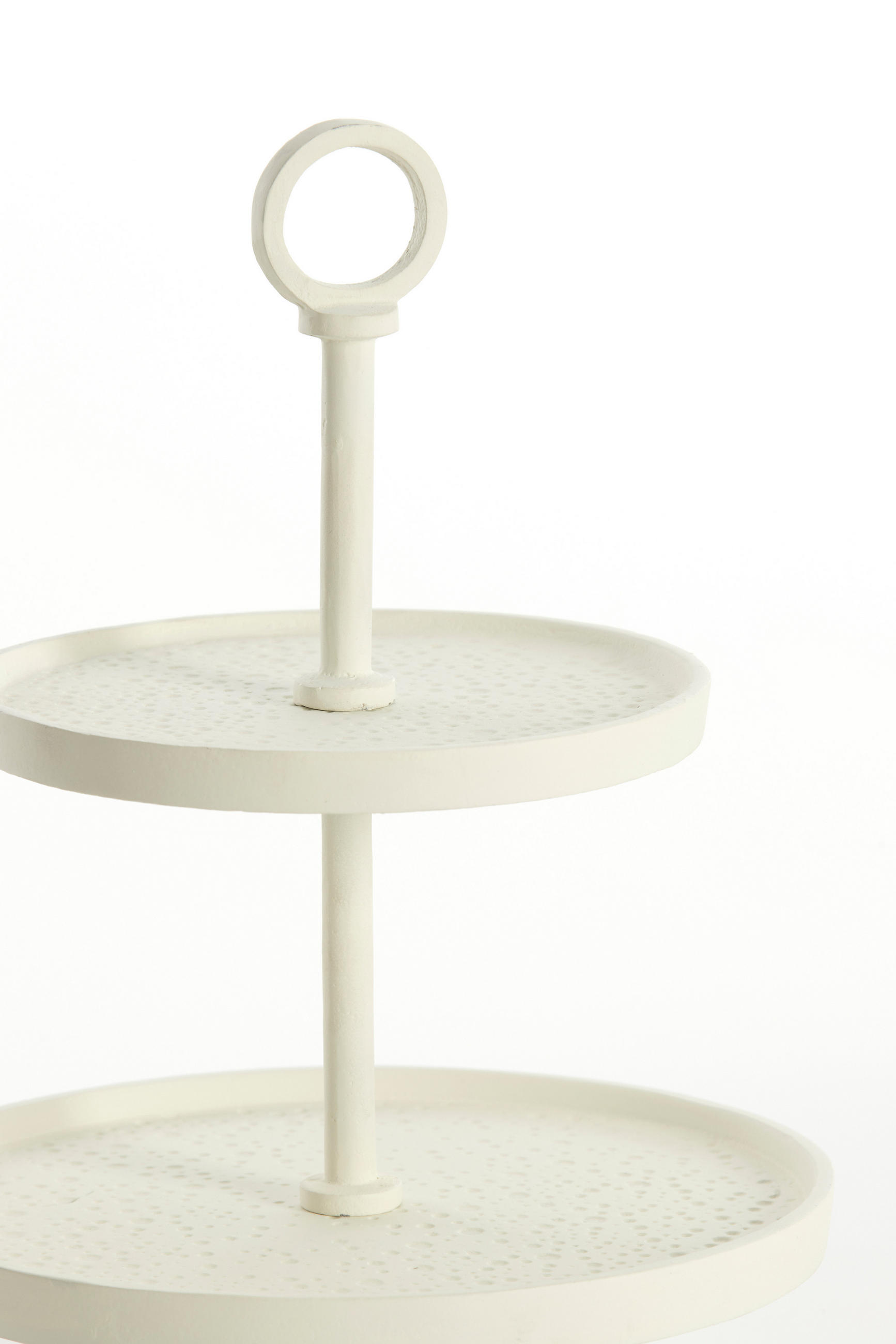 ETAGERE Lutek Weiß Ø32/48 cm - Weiß, Metall (32/48cm) - Light & Living