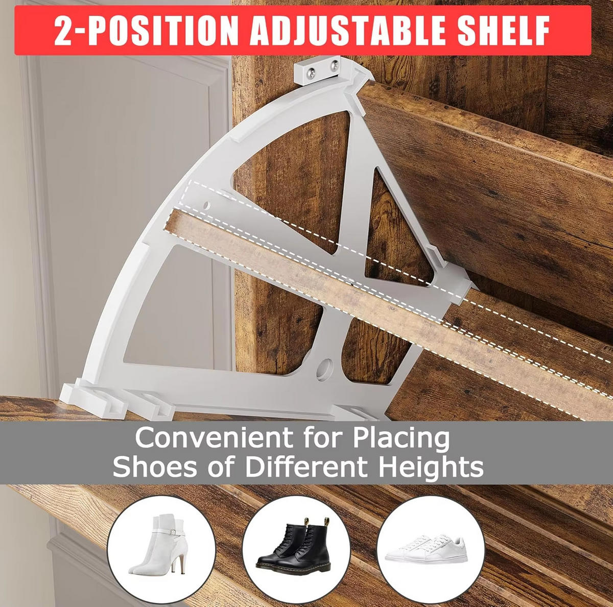 SCHUHSCHRANK Schmal mit 2 Klappfächern - Braun, Holz (79.8/97/23.9cm) - Kaket
