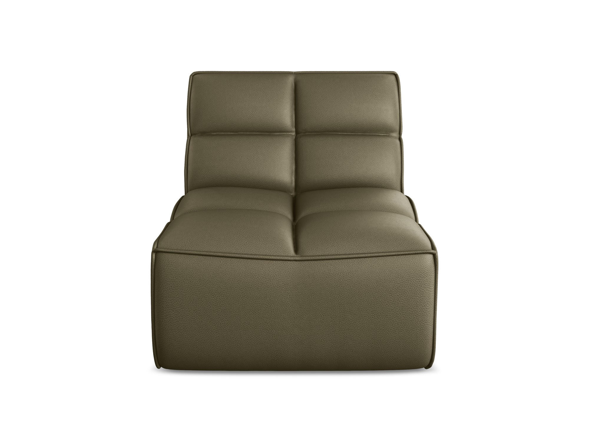 SESSEL Kunstleder Grün - Schwarz/Olivgrün, Leder/Kunststoff (80/75/93cm) - Makamii