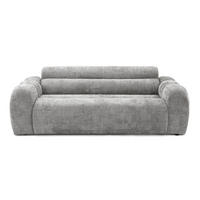 2-SITZER modulares Sofa VEER, Breite 213 cm Chenille Webstoff Grau - Schwarz/Grau, Holz/Kunststoff (213/75/95cm) - Muffo