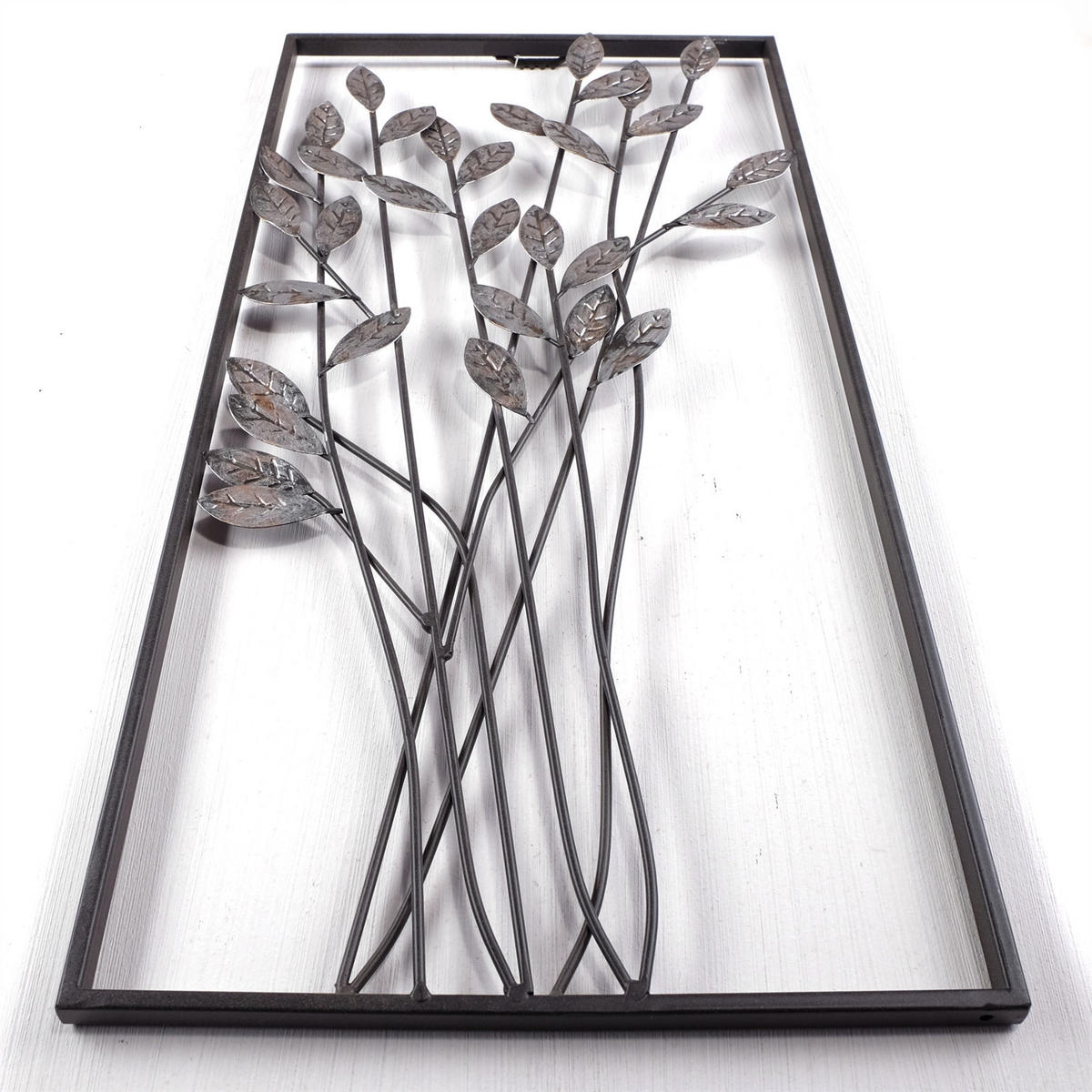 WANDDEKO Zweige Metall silber/braun - Silberfarben, Metall (30/61/2cm) - DESIGN DELIGHTS