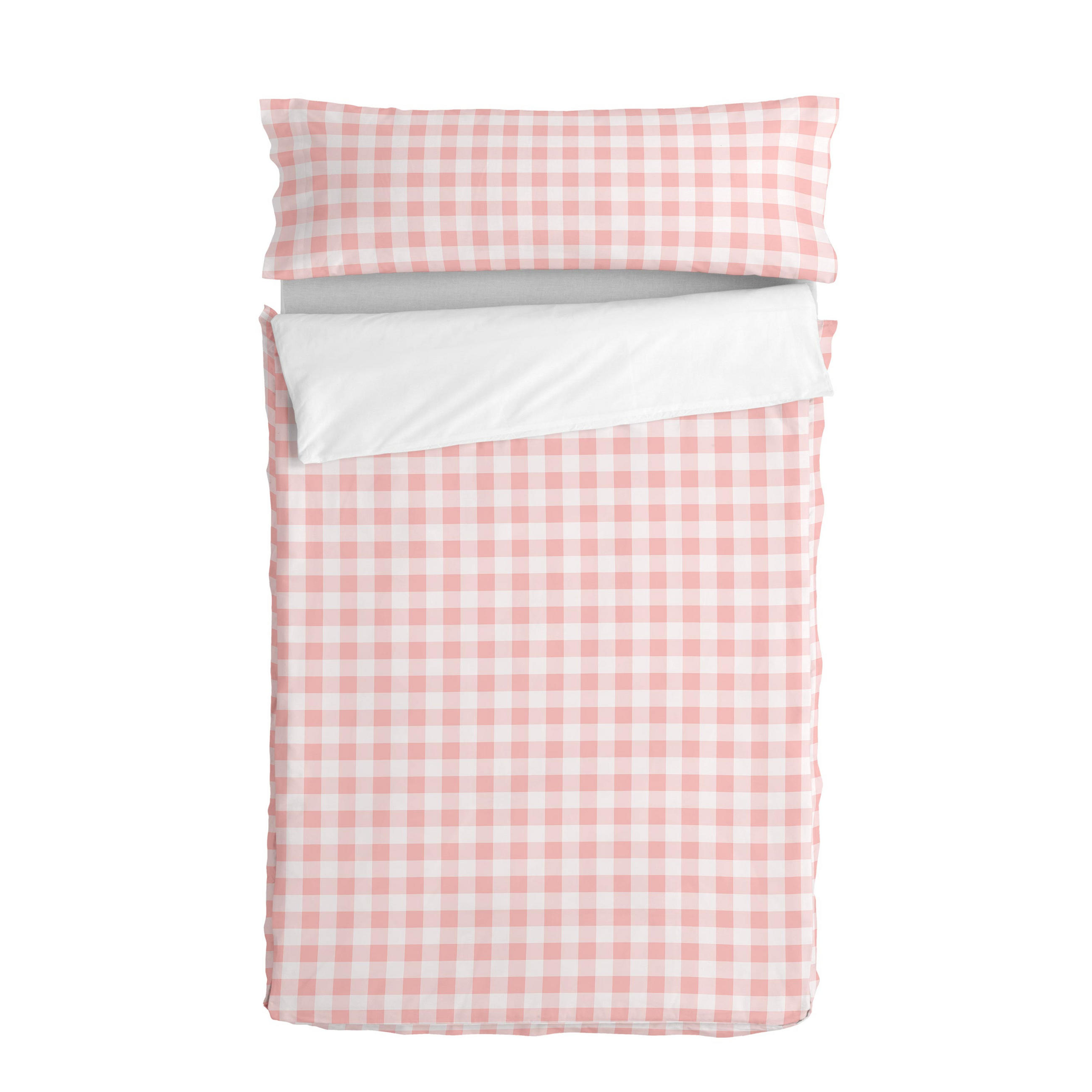 NORDIC-SACK vichy 105x200 cm ohne füllung rosa - Pink, Textil (105/200cm) - Happy Friday