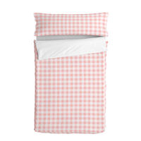 NORDIC-SACK vichy 105x200 cm ohne füllung rosa - Pink, Textil (105/200cm) - Happy Friday