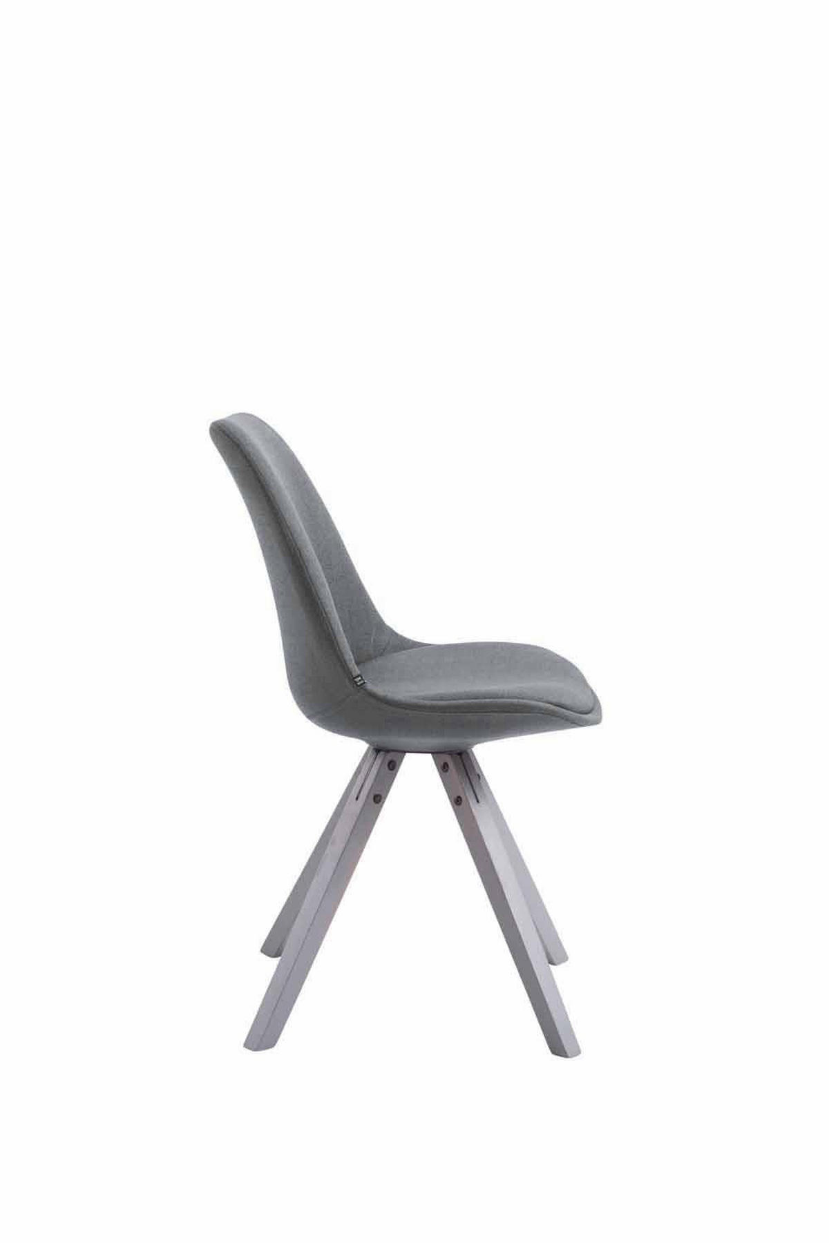 STUHL Stoff dunkelgrau - Dunkelgrau/Grau, Holz/Textil (48/84/56cm) - CLP