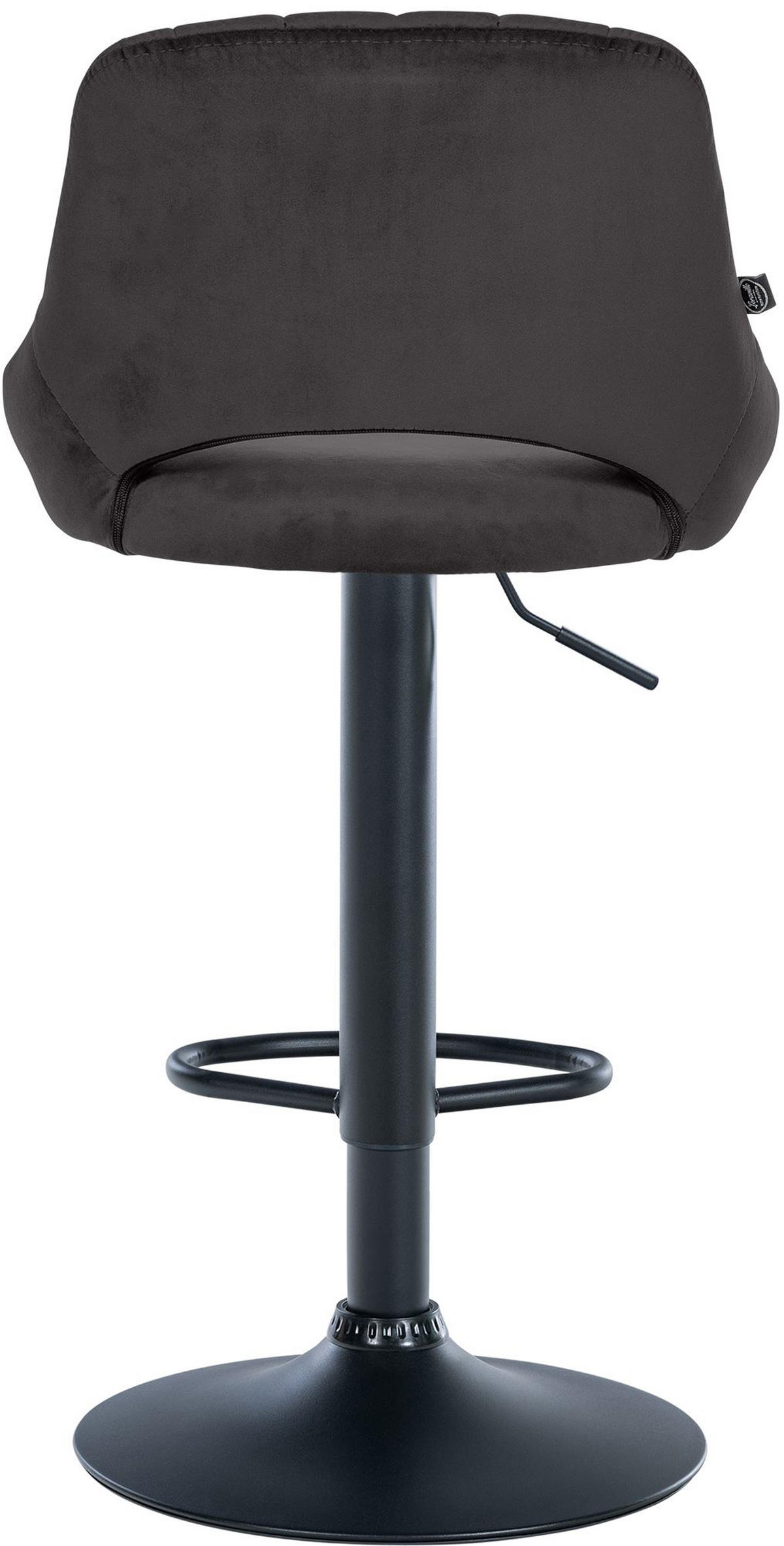 BARHOCKER 2er Set Milos Samt B schwarz - Schwarz, Textil/Metall (47/106/48cm) - TPFLiving