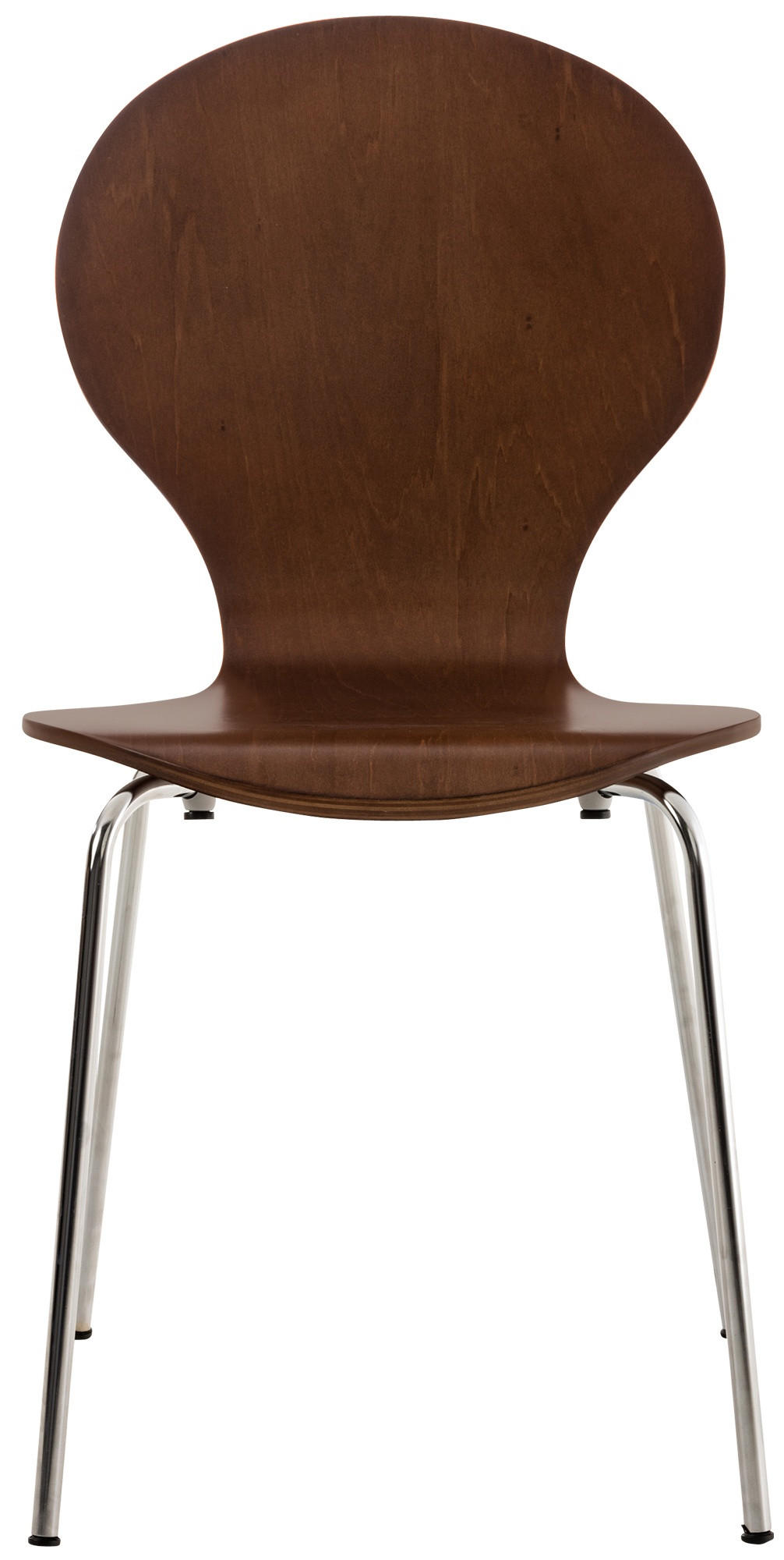 BESUCHERSTUHL 8er Set Holz braun - Braun, Holz/Metall (43/86/45cm) - CLP