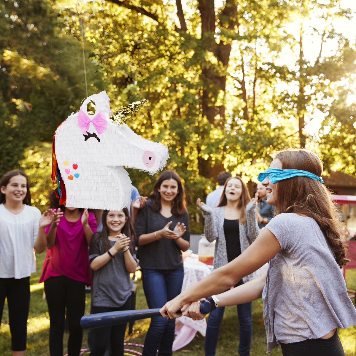 PINATA Einhorn - Weiß, Papier (39.5/41.5/9cm) - Relaxdays