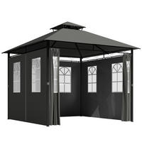 PAVILON, tmavě šedý, kov, polyester - tmavě šedá, kov (300/288/300cm) - Outsunny