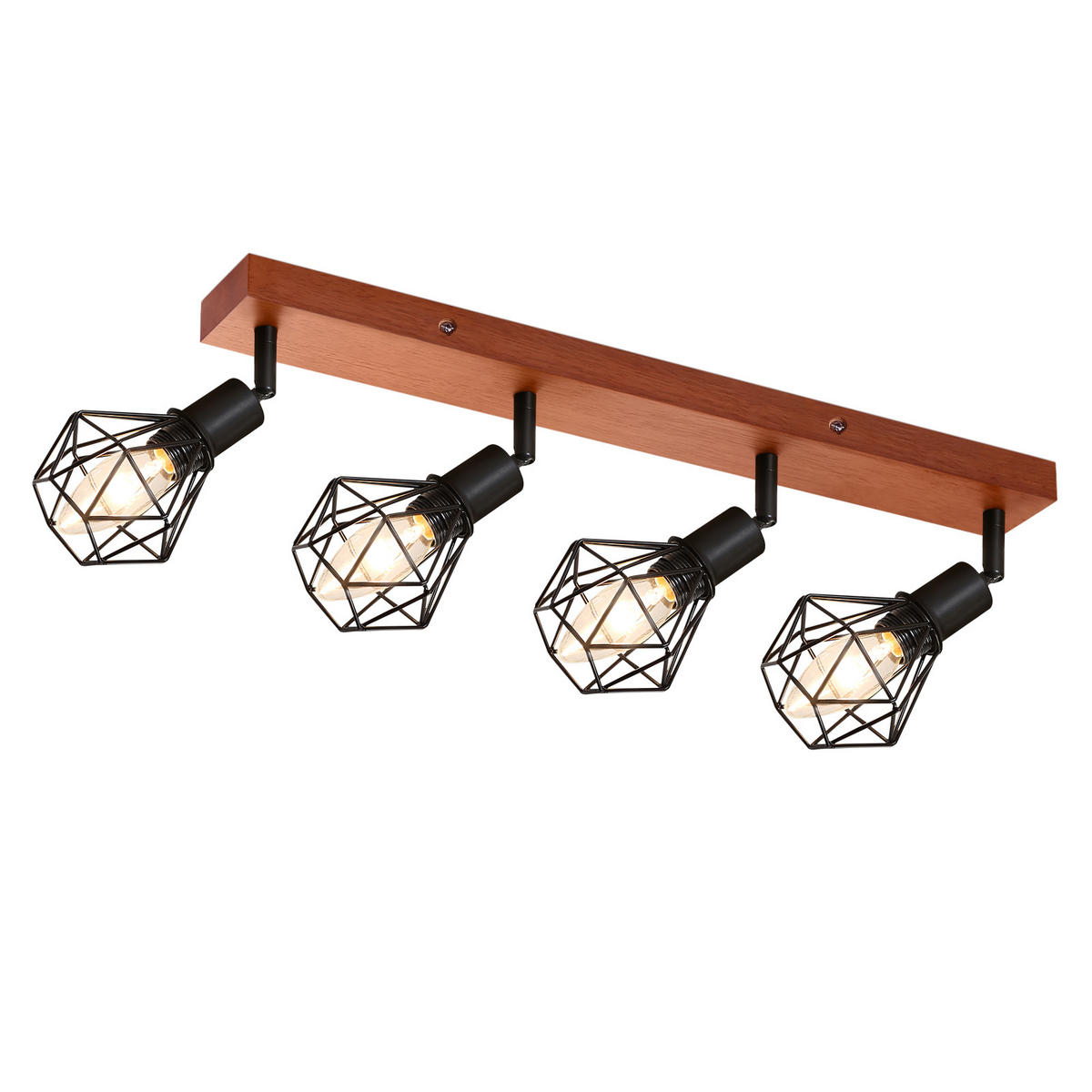 DECKENSTRAHLER Stralwyn 21.5/50/11 cm - Schwarz, Metall (11/21.5/50cm) - ZMH