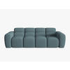 SOFA Lisa aus strukturiertem Stoff hellblau 4 Sitzplätze - Hellblau, Textil (256/77/101cm) - Micadoni