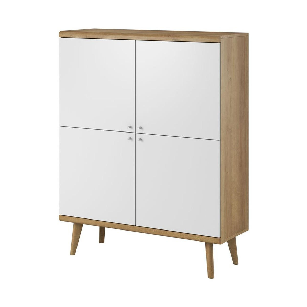 KOMMODE – PK107 – 107 cm – Primo – Weiß / Sonoma Eiche - Weiß, Holzwerkstoff (107/134/40cm) - hi-markt