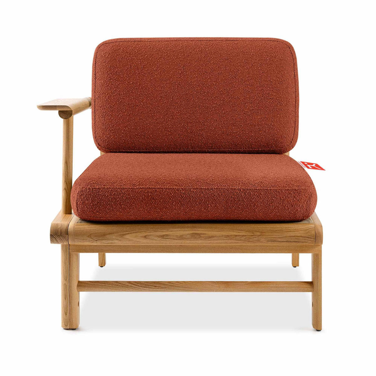 GARTENSOFA ATREDA 3-Sitzer, mit Ablage - Orange, Holz/Textil (245/74/80cm) - KONSIMO®