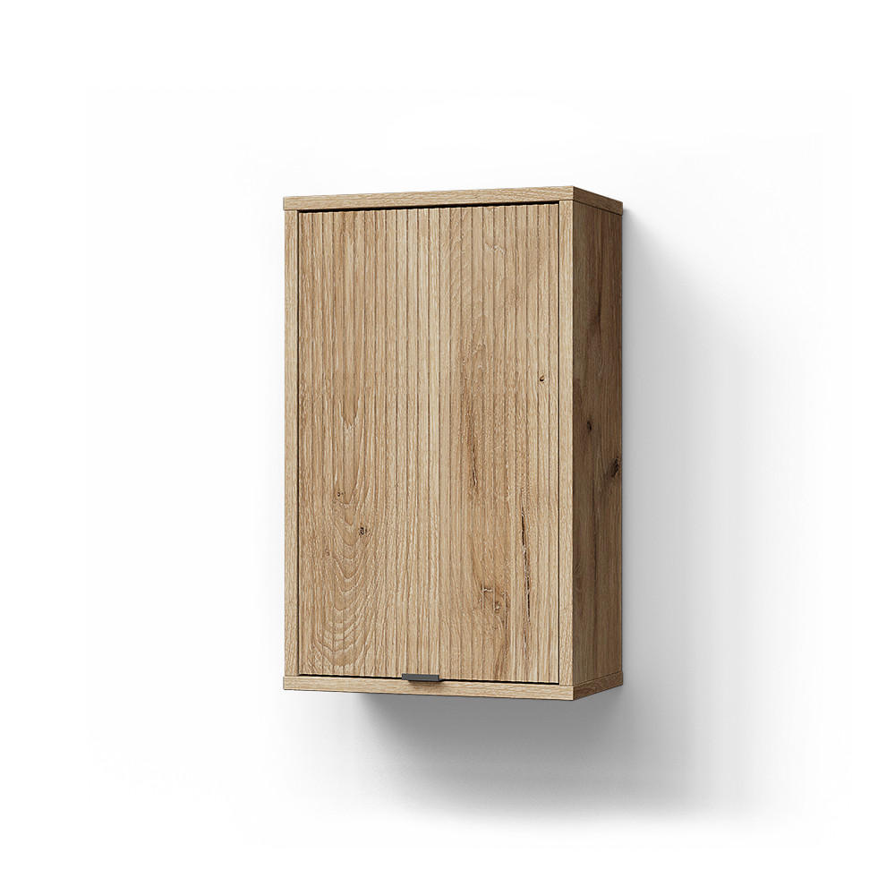 BADSCHRANK ATERNO Viking Oak 40 x 65 cm mit 2 Regalböden - Eiche Wotan, Holzwerkstoff (40/65/22.1cm) - Livinity®
