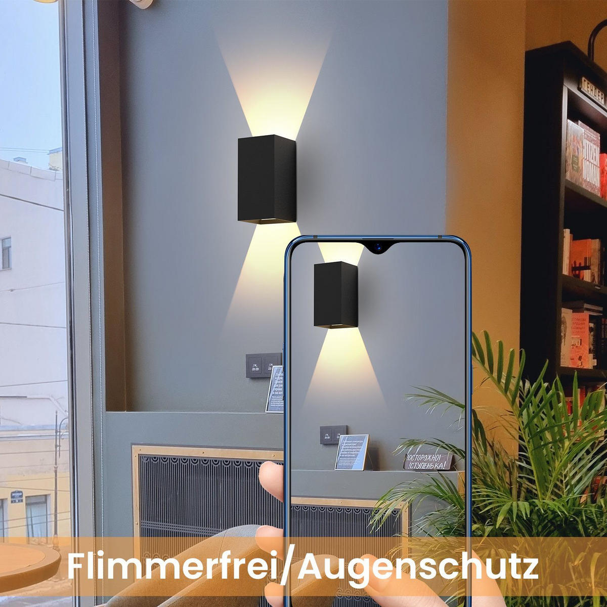LED WANDLEUCHTE Herz - Schwarz, Metall (10/20/10cm) - Nettlife