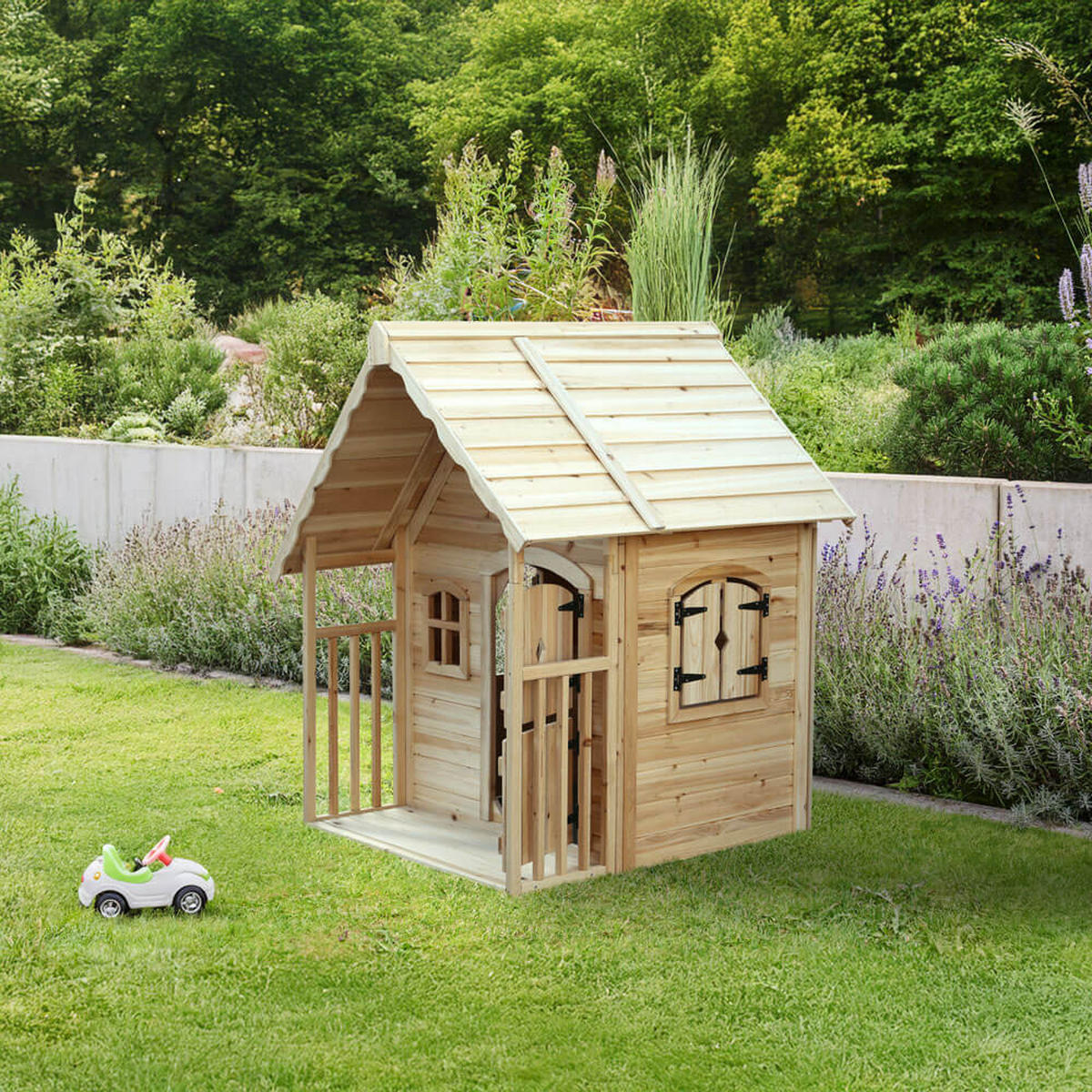 SPIELHAUS KIMI - Farbe: Natur - Naturfarben, Holz (130/140/120cm) - Home Deluxe