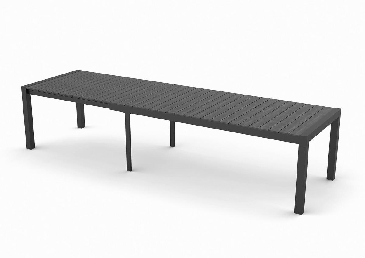 GARTENTISCH Schwarz - Schwarz, Holzwerkstoff (100/343/76cm) - ebuy24