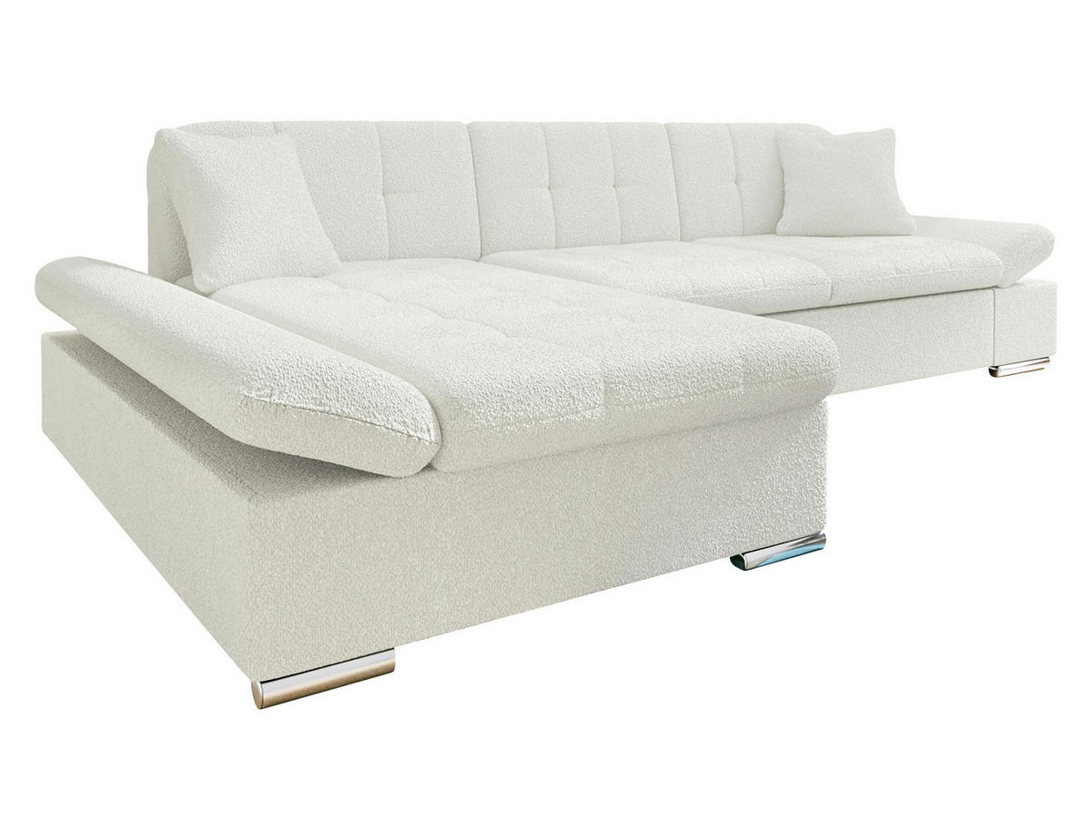 ECKSOFA Malwi Premium, Seite: Links - Creme, Holz/Textil (278/161cm) - MIRJAN24