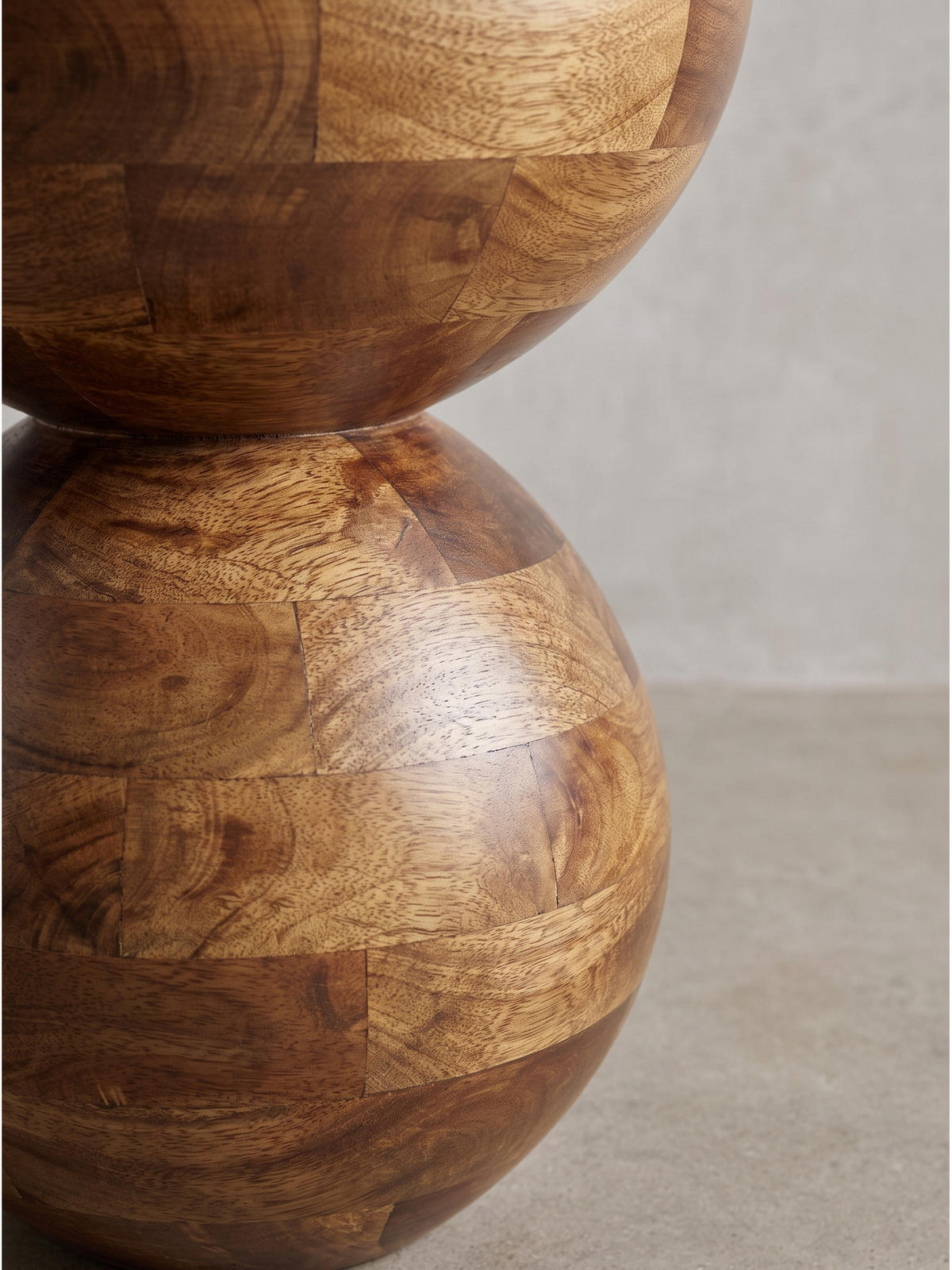 BEISTELLTISCH TERRACINA, Mango Massivholz, Ø 35 x 42 cm - Braun, Mangoholz/Holz (35/35/42cm) - KADIMA DESIGN