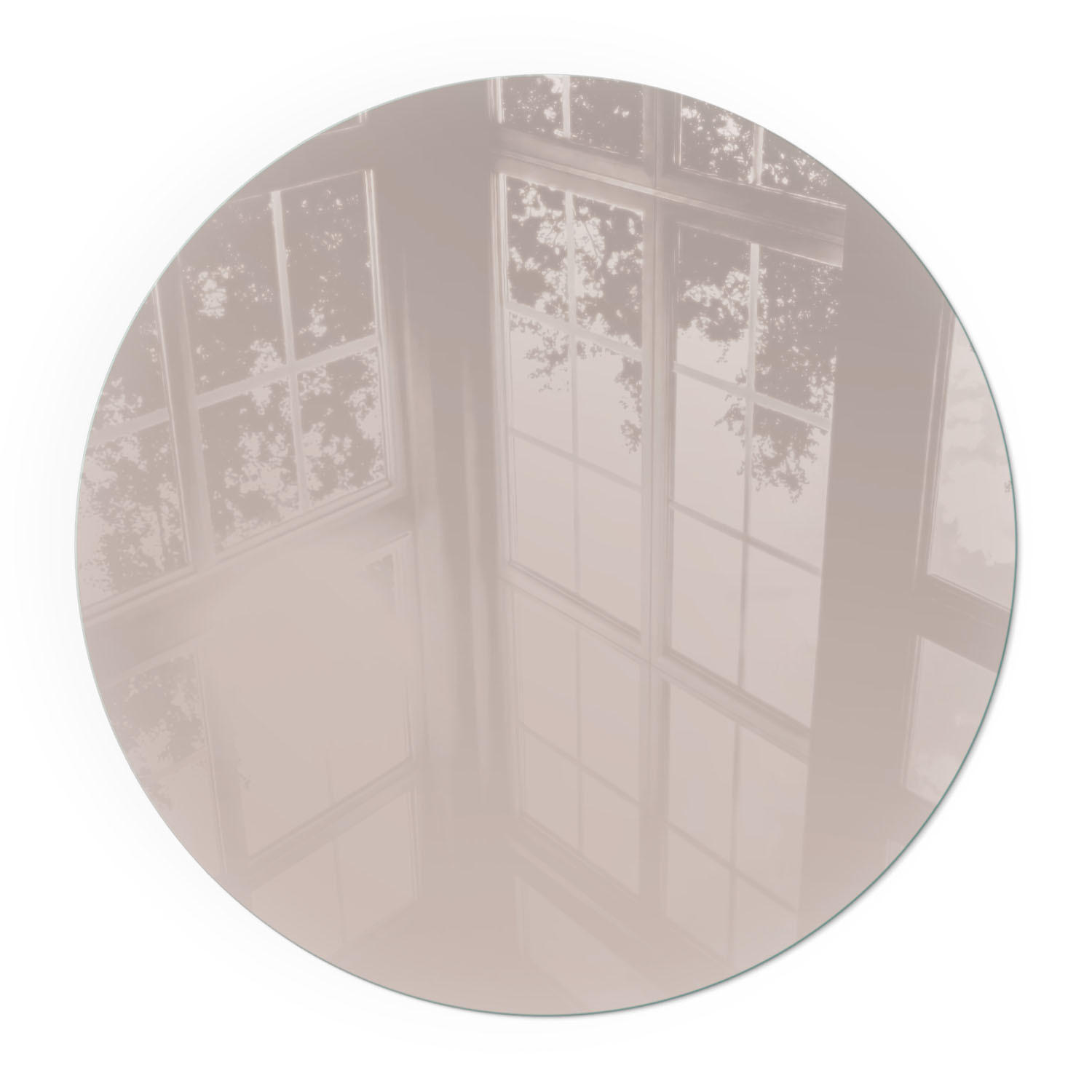 GLASPLATTE für Kamin Ø 70 cm - Beige, Glas (70/70/0.4cm) - TULUP