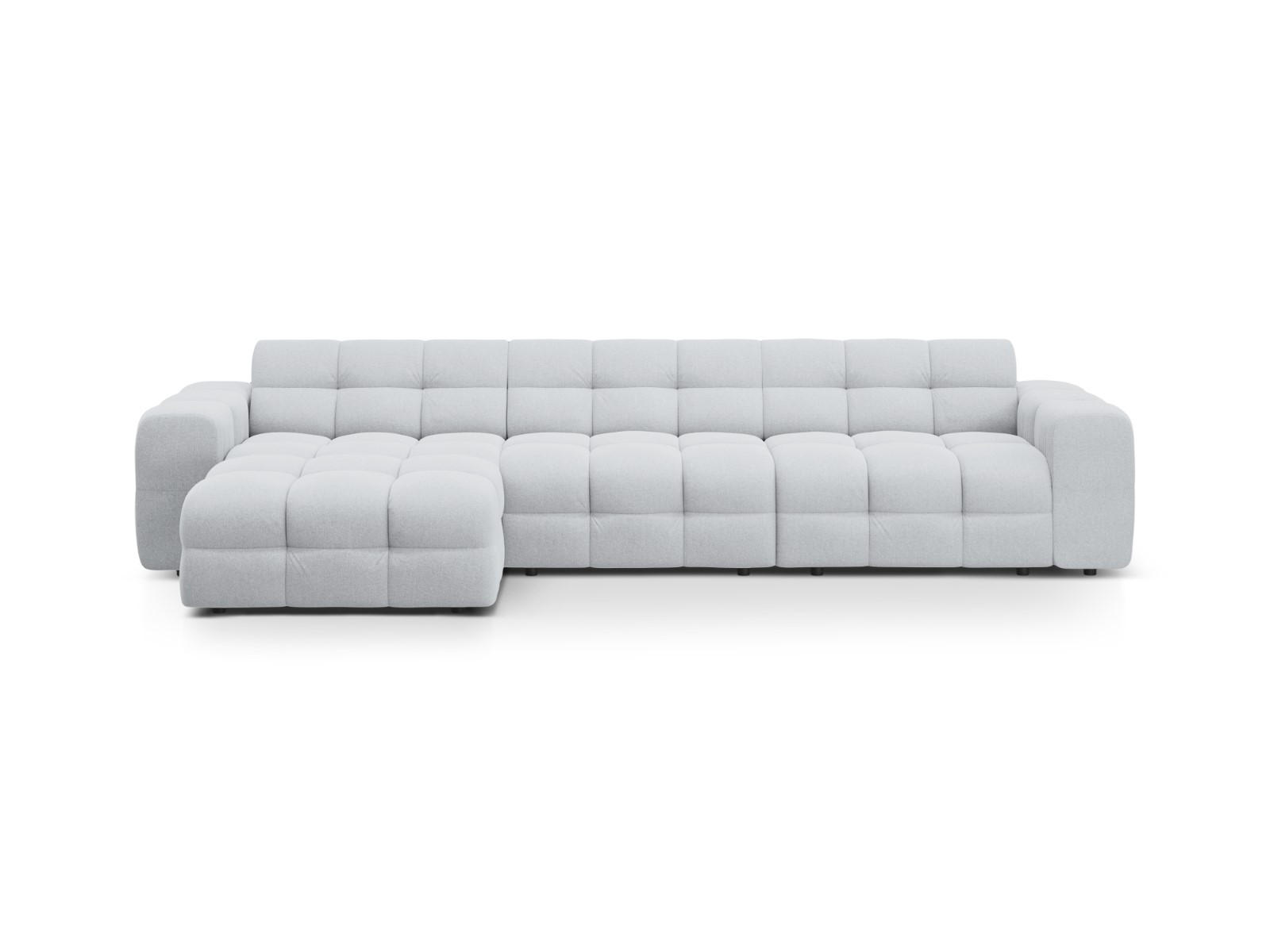 ECKSOFA links Kendal aus strukturiertem Stoff hellgrau 5 Sitzplätze - Hellgrau, Textil (173/357cm) - Micadoni