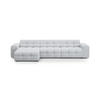 ECKSOFA links Kendal aus strukturiertem Stoff hellgrau 5 Sitzplätze - Hellgrau, Textil (173/357cm) - Micadoni