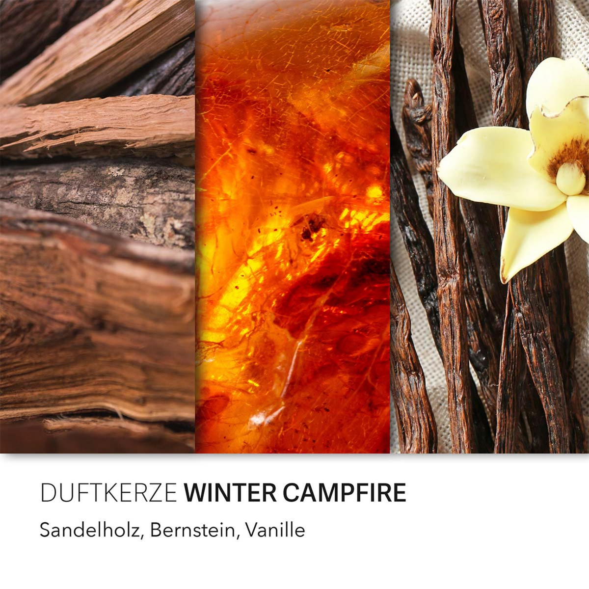 DUFTKERZE CandleBrothers - Grau, Naturmaterialien/Glas (13cm)