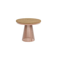 ESSTISCH Cone Bis - Eichefarben/Kupferfarben, Holzwerkstoff/Metall (100/100/76cm) - Meblini