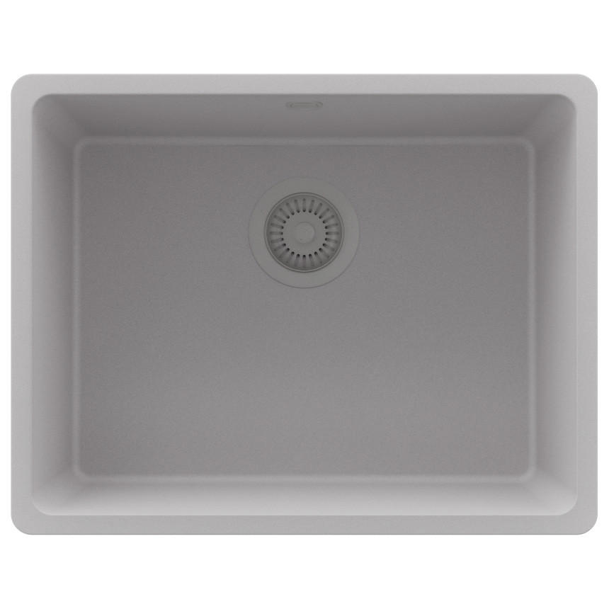 SPÜLBECKEN Venedig Slim Easy, 2-er set Grau 56/44 cm 1 Becken + Ablauf-Set ab 60er Unterschrank - Grau, Kunststoff (56/20/44cm) - Primagran