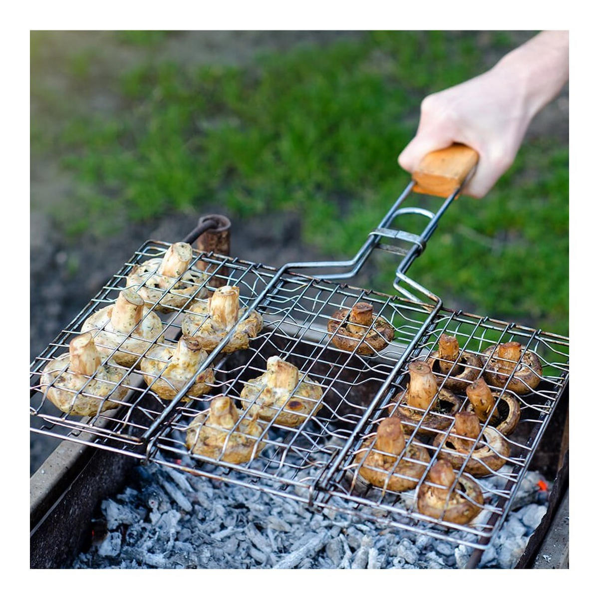 GRILLKORB Silber 26/35/5 cm MR1006 - Silberfarben, Metall (35/5/26cm) - Maestro 