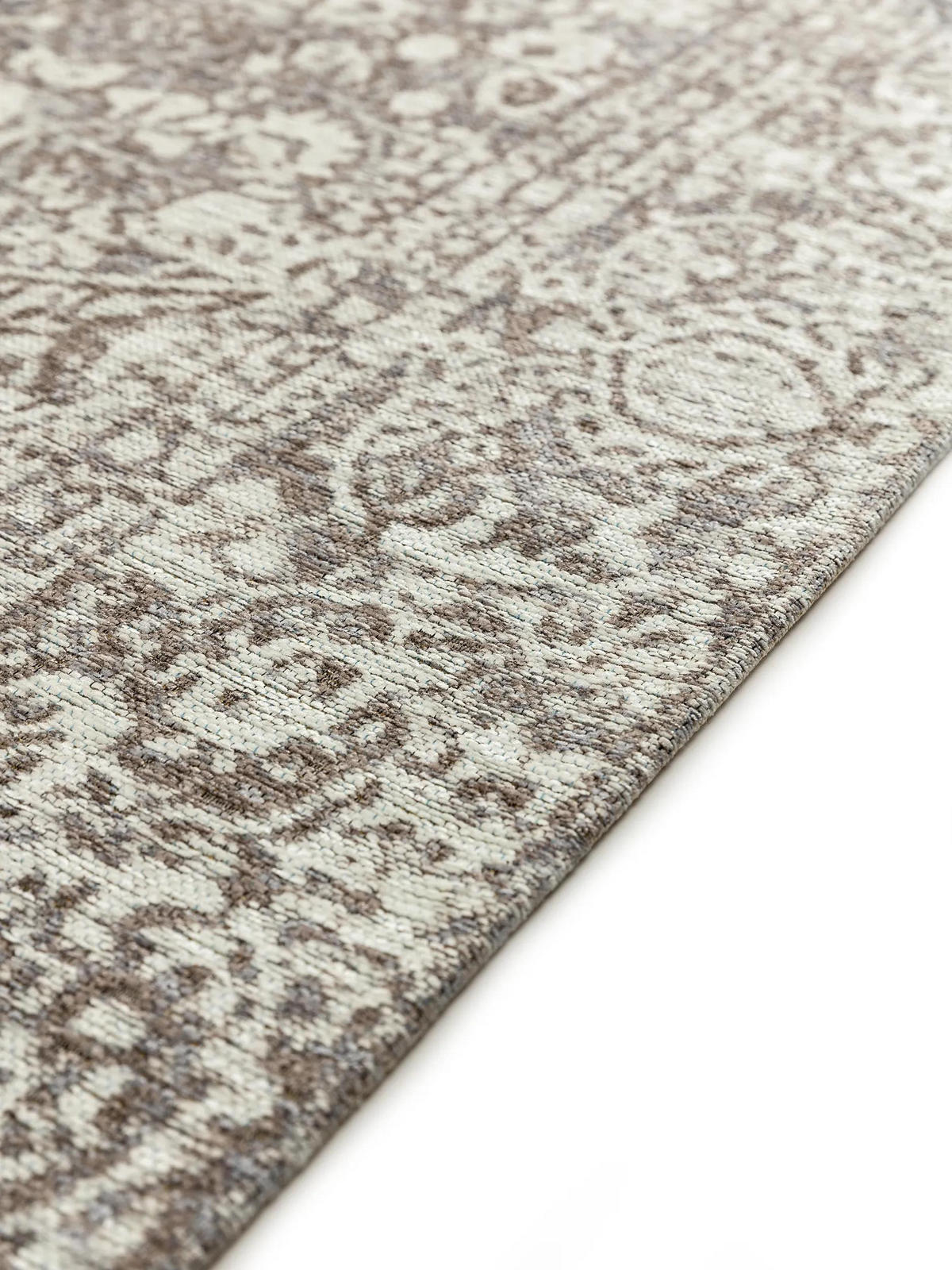 FLACHGEWEBETEPPICH Frencie Grau 80x165 cm - Grau, Textil (80/165cm) - benuta Nest
