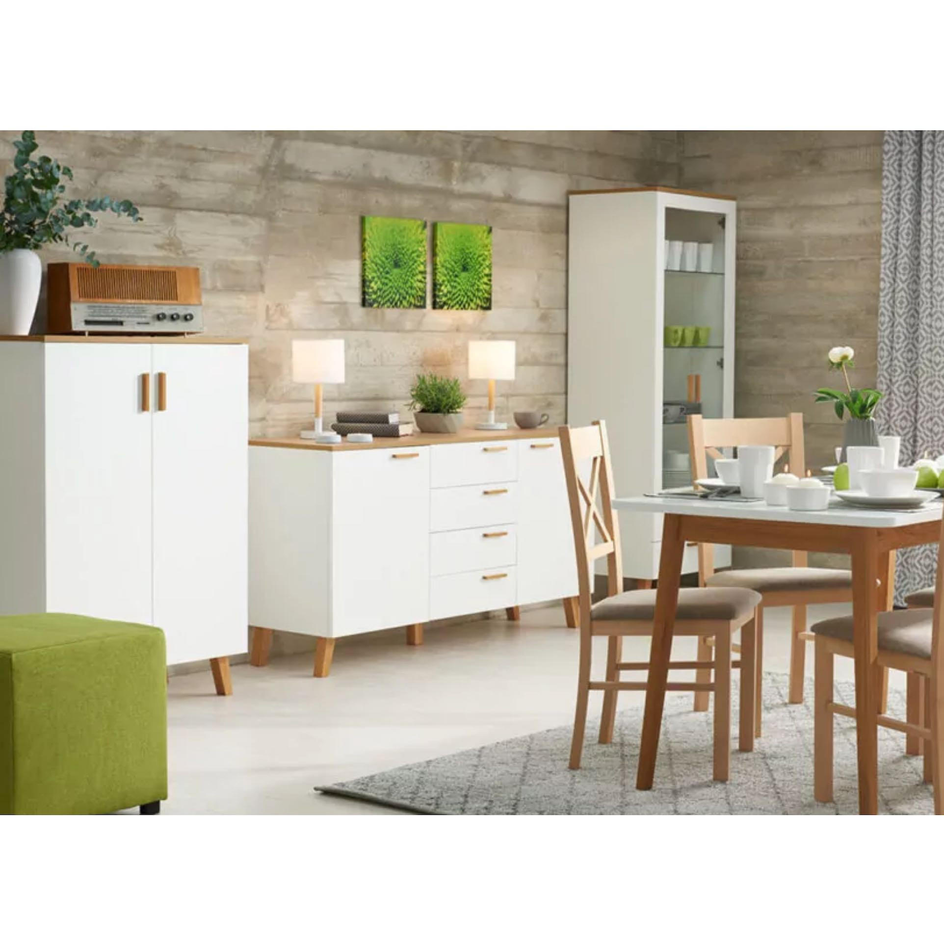 Thumbnail - Konsimo® Kleiderschrank, Weiß, Holzwerkstoff, Rechteckig, 100x195x58 cm, Schlafzimmer, Kleiderschränke, Drehtürenschränk...