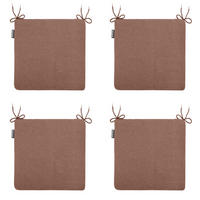 SITZKISSEN Panama - Braun - 40/40/4,5 cm - 4er-Set - Braun, Textil (40/4/40cm) - Madison