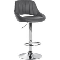 BARHOCKER Milet Kunstleder grau - Grau, Leder (47/85/48cm) - furnicato
