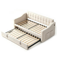 AUSZIEHBETT 90/180/190 cm, DE-01999, in Beige - Beige, Metall (90/190cm) - ComfortXL