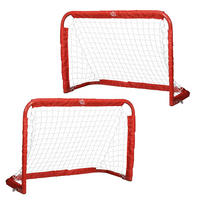 FUSSBALLTOR, Stahl(Q195), Rot, 90L x 36B x 60H cm - Rot, Metall (36/90cm) - HOMCOM