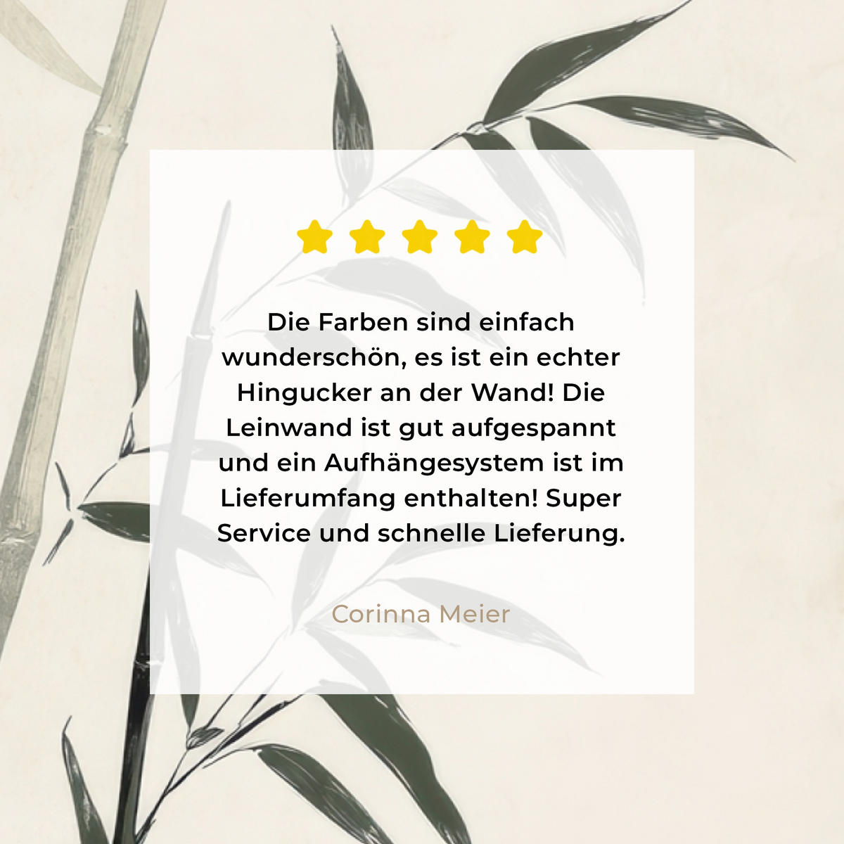 LEINWANDBILD Japandi - Bambus - Beige 40x30 cm - Eukalyptusholzfarben, Textil (40/30cm) - MuchoWow