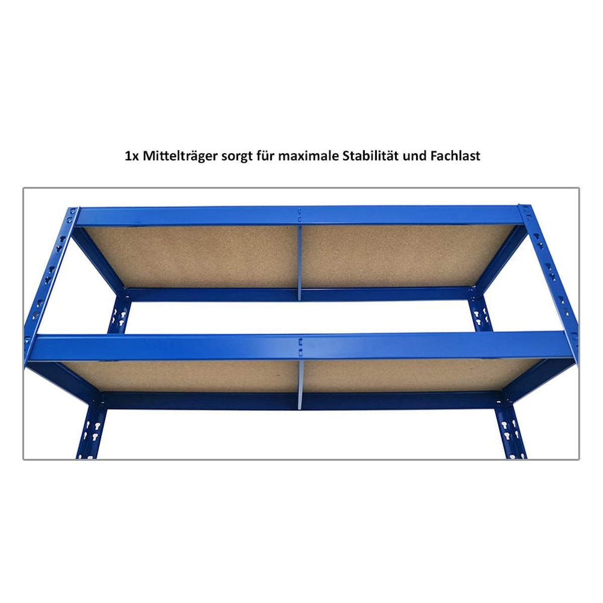 REIFENREGAL Tiger 2er-Set mit 2x 180x120x40 cm bis zu 12 Reifen mit 3 Fachboden Blau - Blau, Metall (240/180/40cm) - PROREGAL