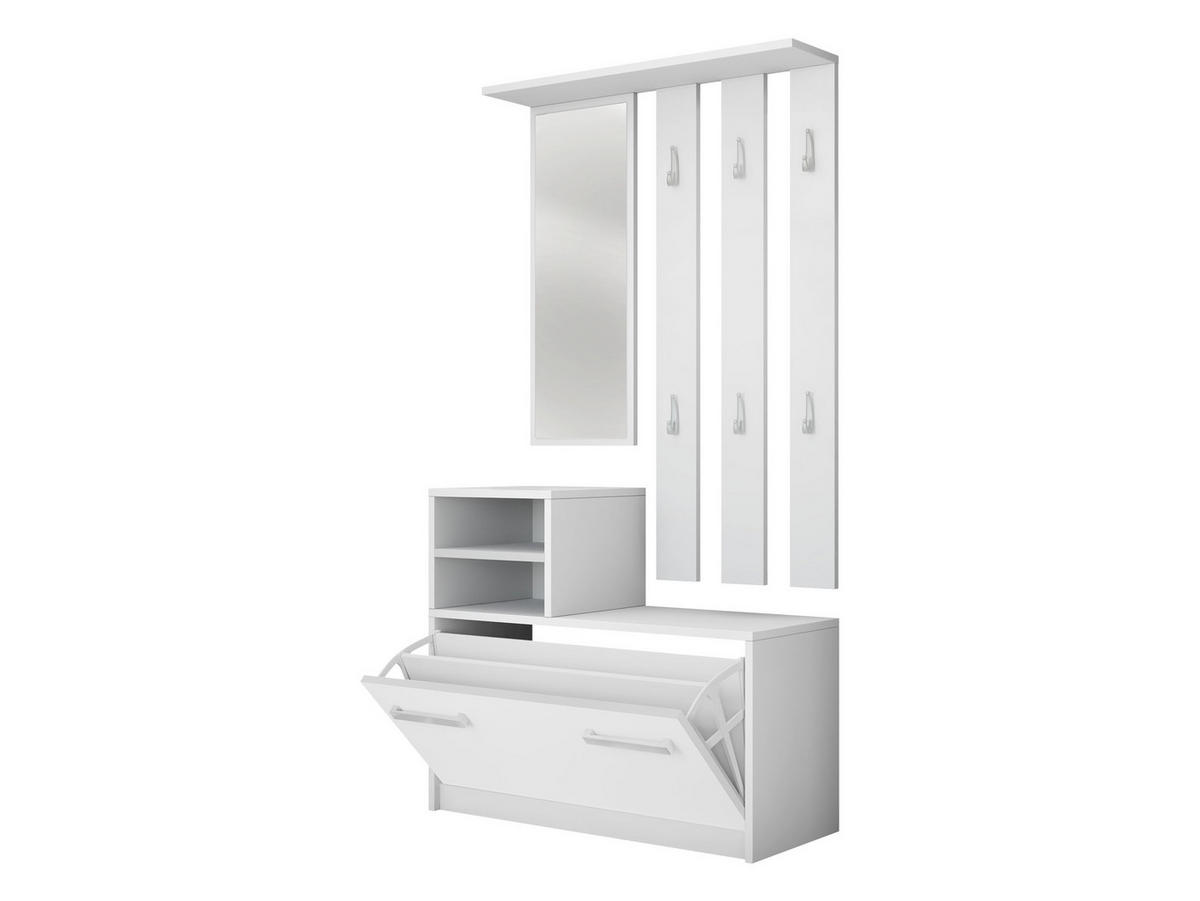 GARDEROBE Kolom - Weiß, Holzwerkstoff (85/180/24cm) - MIRJAN24