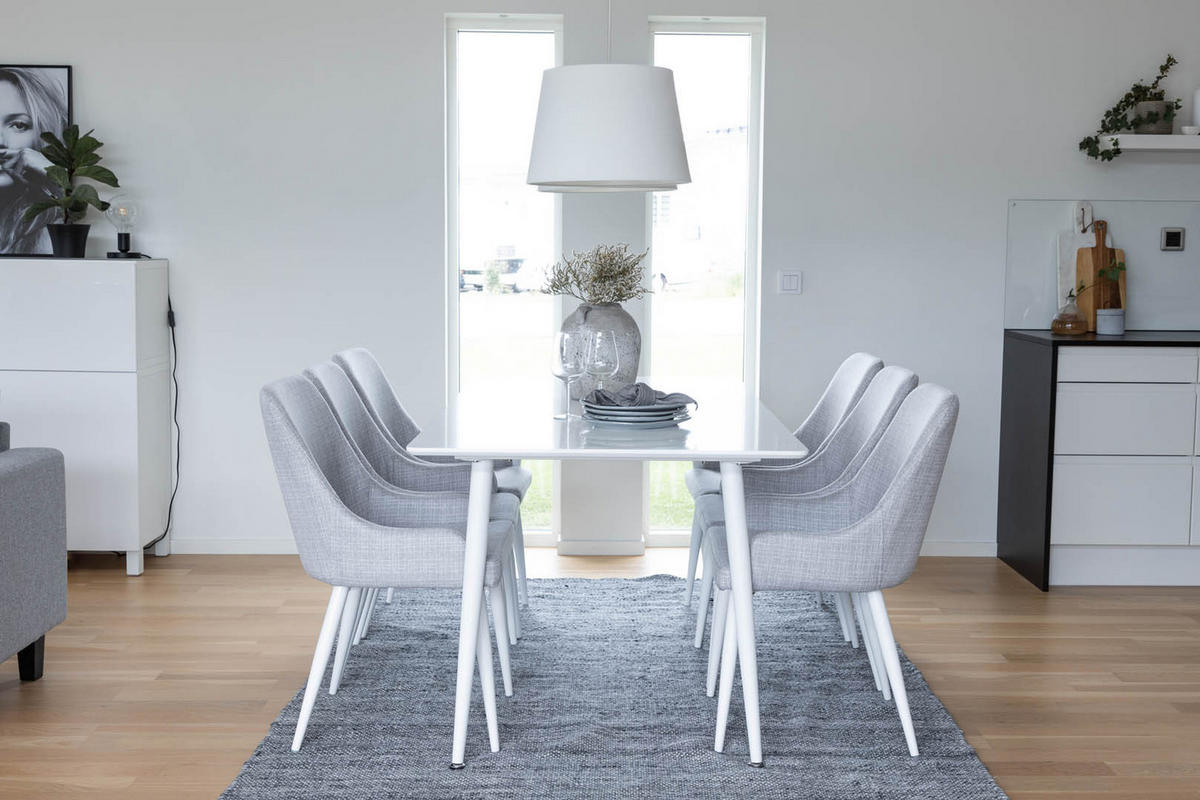 TISCHGRUPPE Grau - Grau, Holzwerkstoff (90/75/180cm) - ebuy24