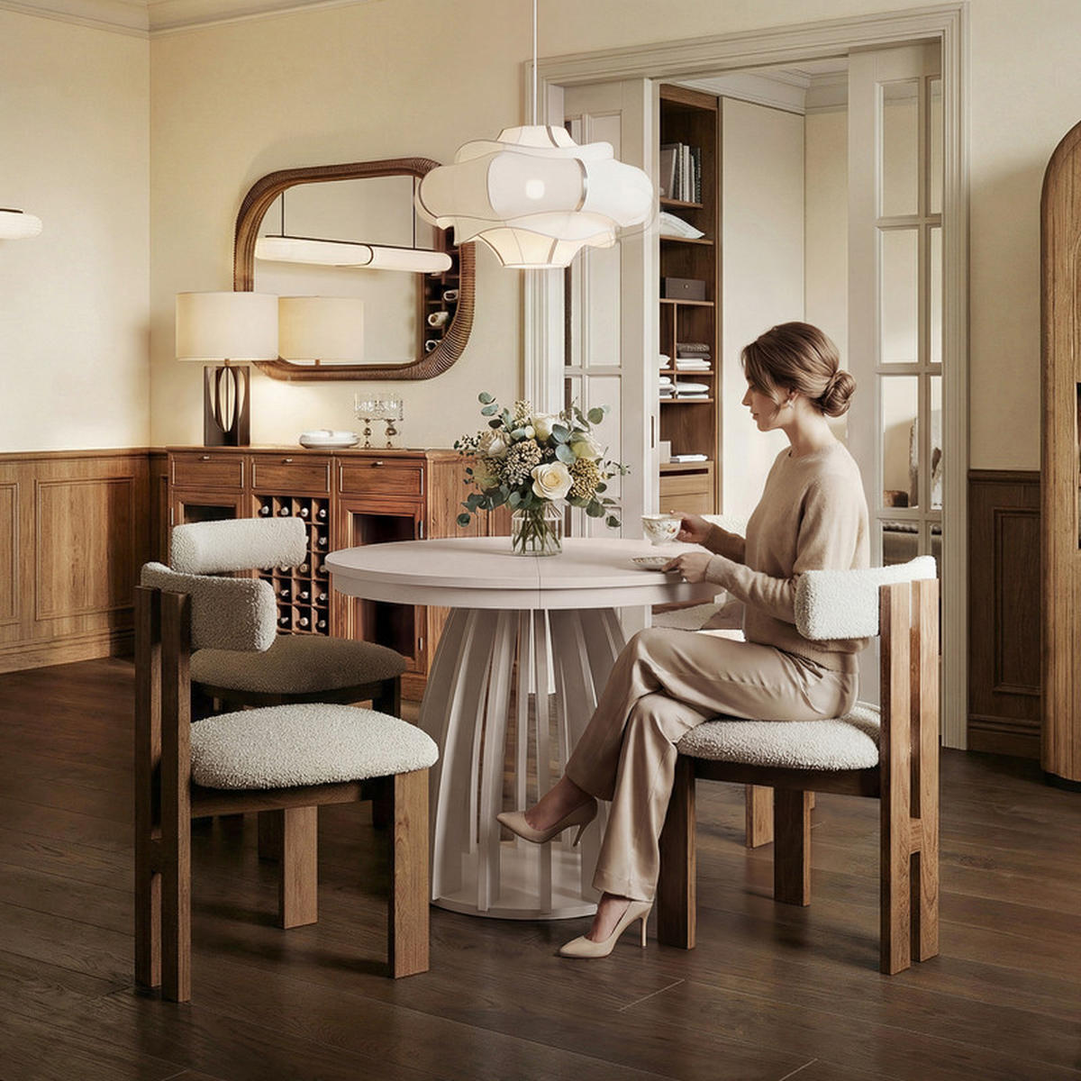 AUSZIEHTISCH VENO 100-180/76 cm Kaschmir - Kaschmir, Holzwerkstoff (100/100/76cm) - Idohome