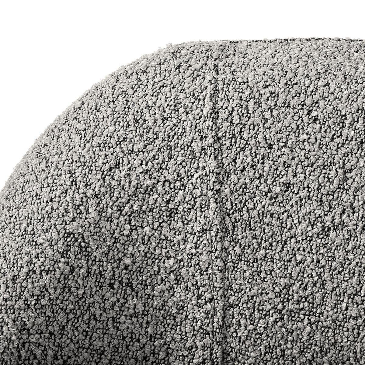 POLSTERSTUHL - 2er-Set - Bouclé / Edelstahl - Grau, Textil/Metall (56/84/47cm) - home24