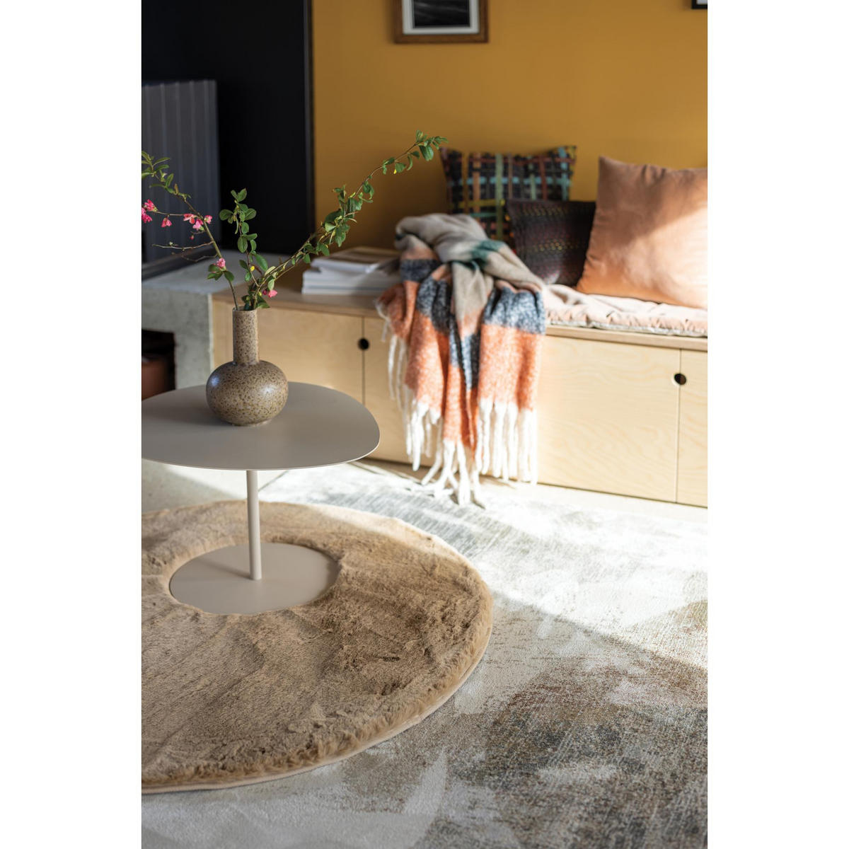 TEPPICH Eddy camelfarben 70 x 140 cm - Hellbraun, Textil (70/140cm) - Vivaraise